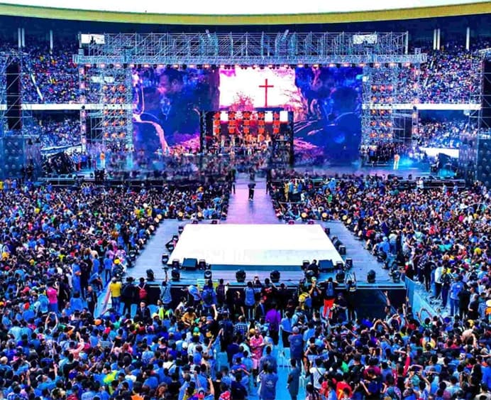 Maajabu Gospel Concert Stage Had Been Successfully Installed Under Loong Stage Technique Supports